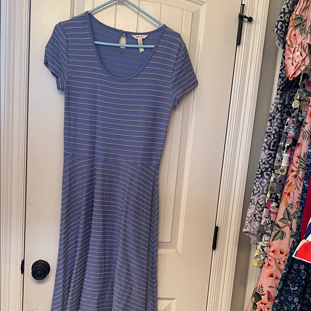 Blue Striped Women's Dress Matilda Jane